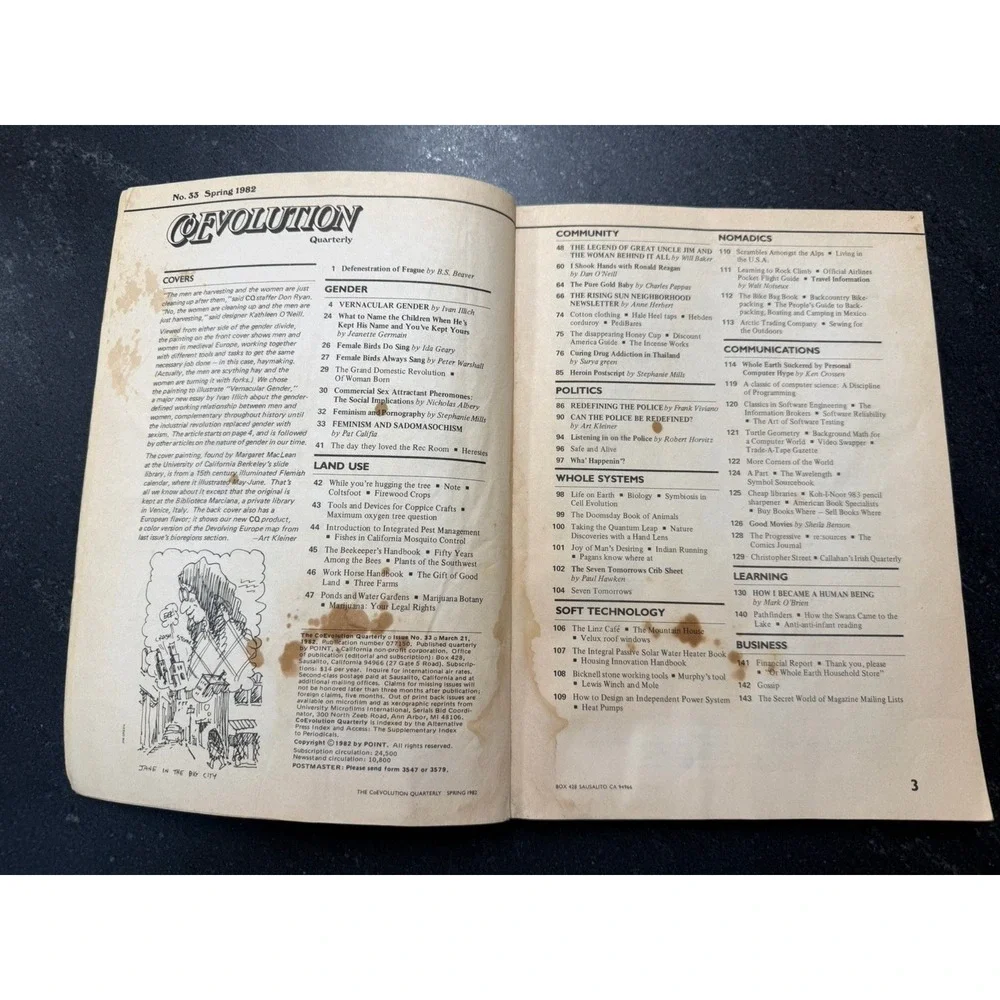 CoEvolution Quarterly Lot of 3 Whole Earth Catalog Magazines 1980-82 #25 #29 #33